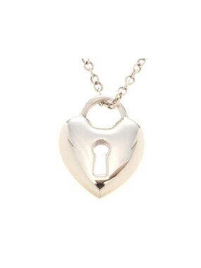 Tiffany & Co Heart Lock NC Necklace Silver
